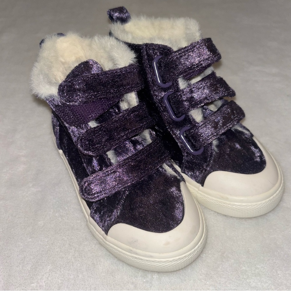 Cat & Jack Purple Sneakers with Velcro Straps